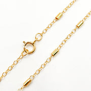 14K Gold-Filled Satellite Tube Finish Necklace.